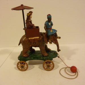 (123)  - kenton elephant with lady and umbrella, - 1910 - native front rider.